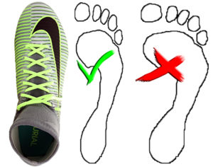 Der richtige Fußballschuh - die Fußform gibt den Ausschlag